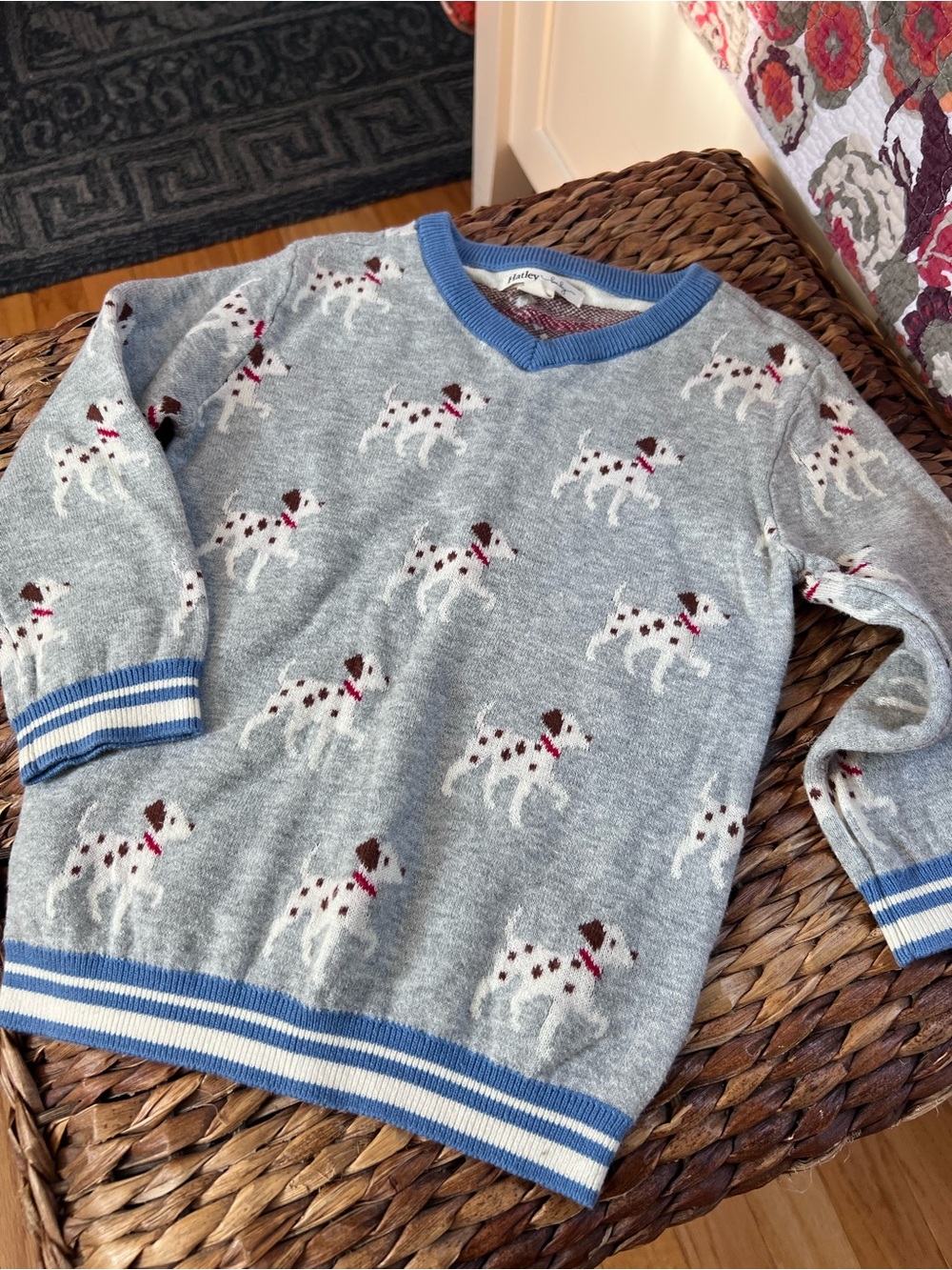 Hatley Blue and Cream Knit Sweater (Kids 4T) - Picture 4 of 4